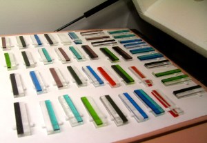 fused glass in the kiln